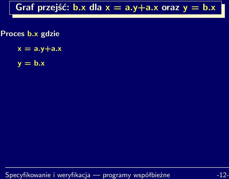 x gdzie x =.y+.x y =.