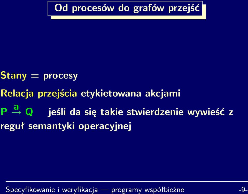 tkie stwierdzenie wywieść z reguł semntyki