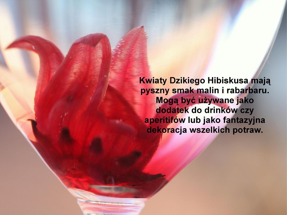 Mogą być używane jako dodatek do drinków