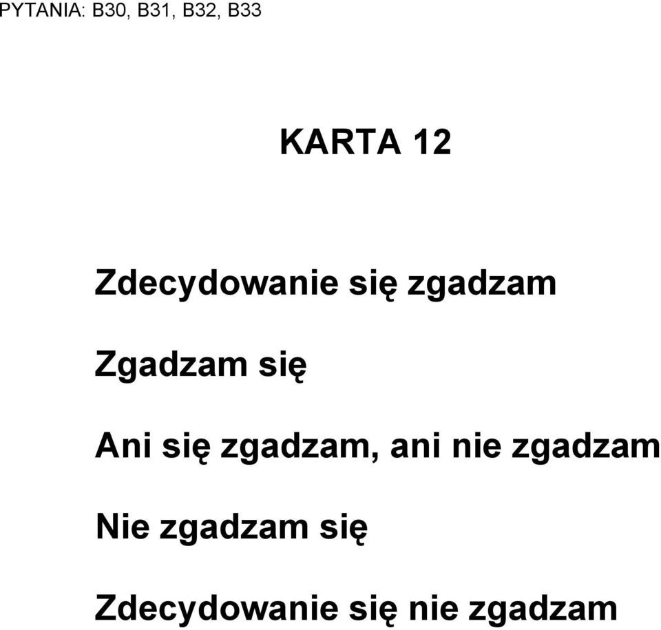 Ani się zgadzam, ani nie zgadzam Nie