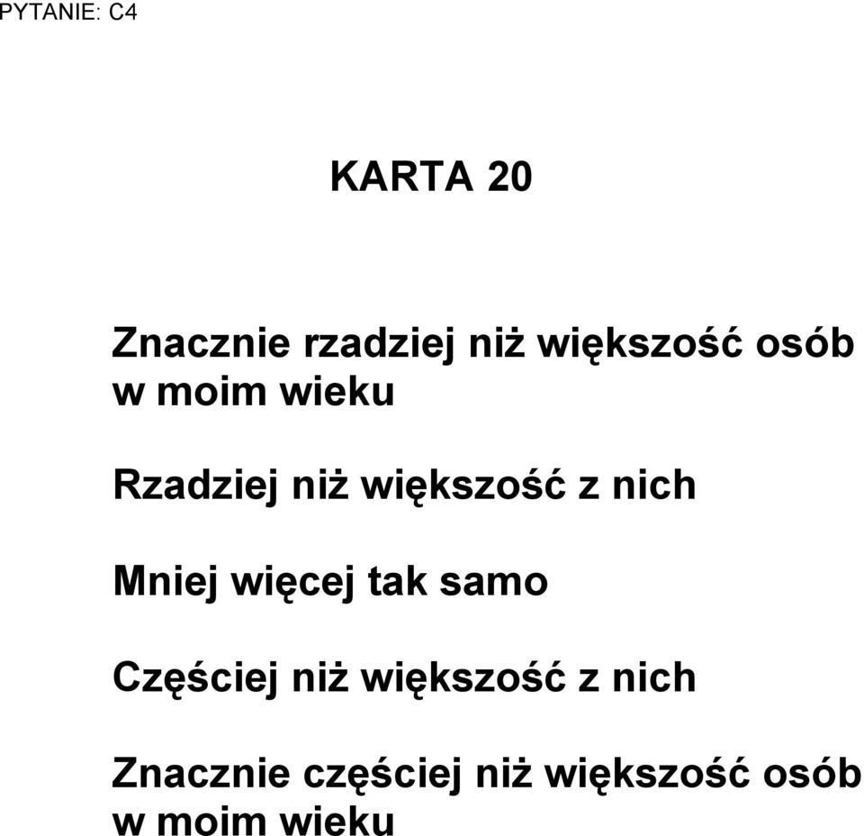 z nich Mniej więcej tak samo Częściej niż