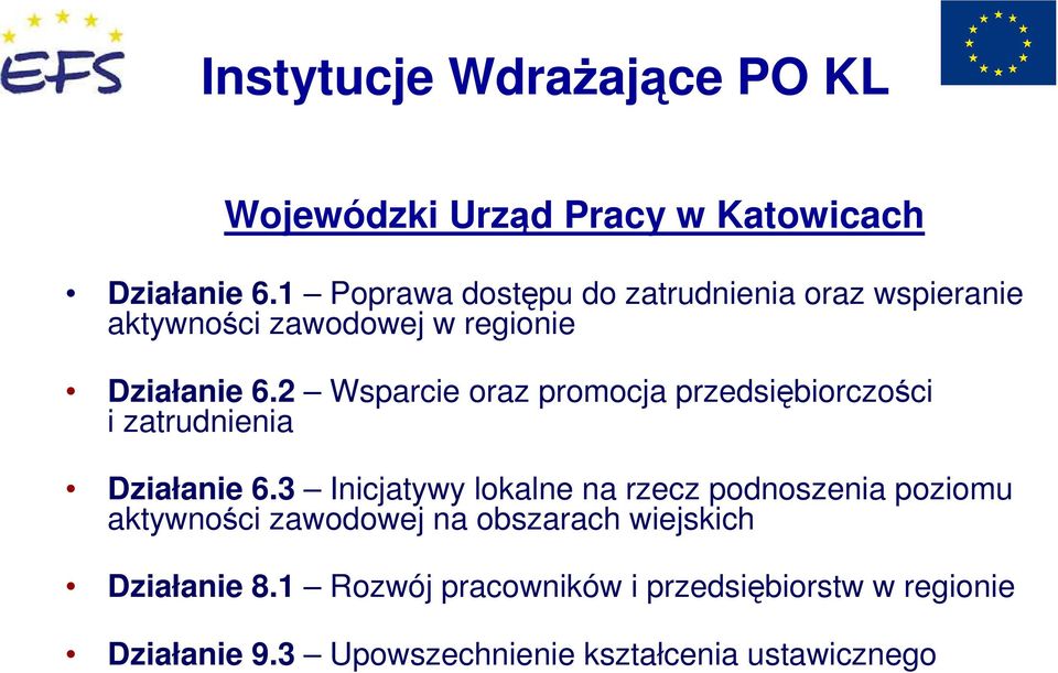 2 Wsparcie oraz promocja przedsiębiorczości i zatrudnienia Działanie 6.