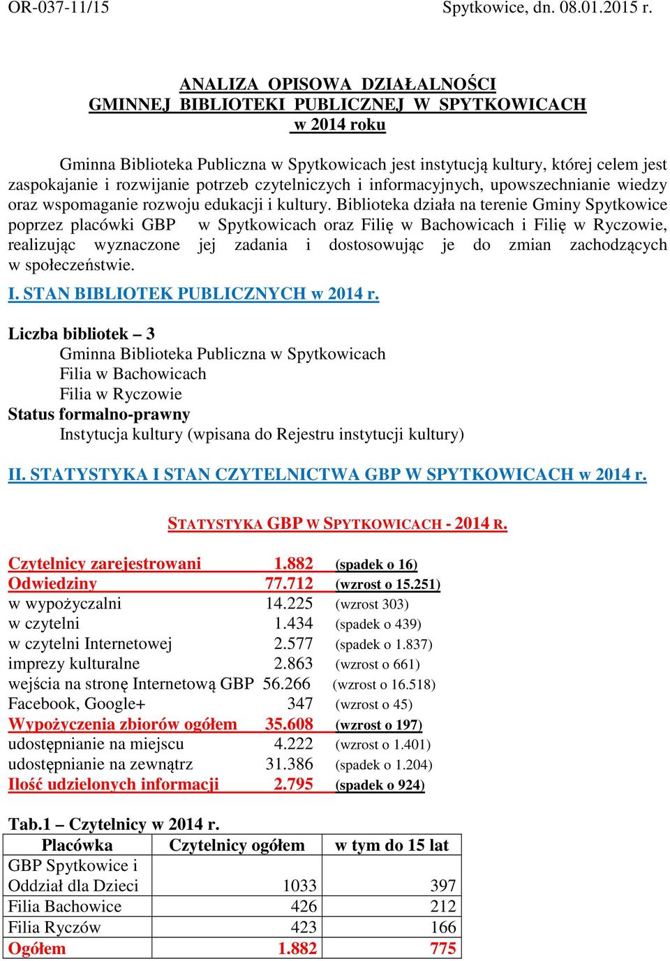 potrzeb czytelniczych i informacyjnych, upowszechnianie wiedzy oraz wspomaganie rozwoju edukacji i kultury.