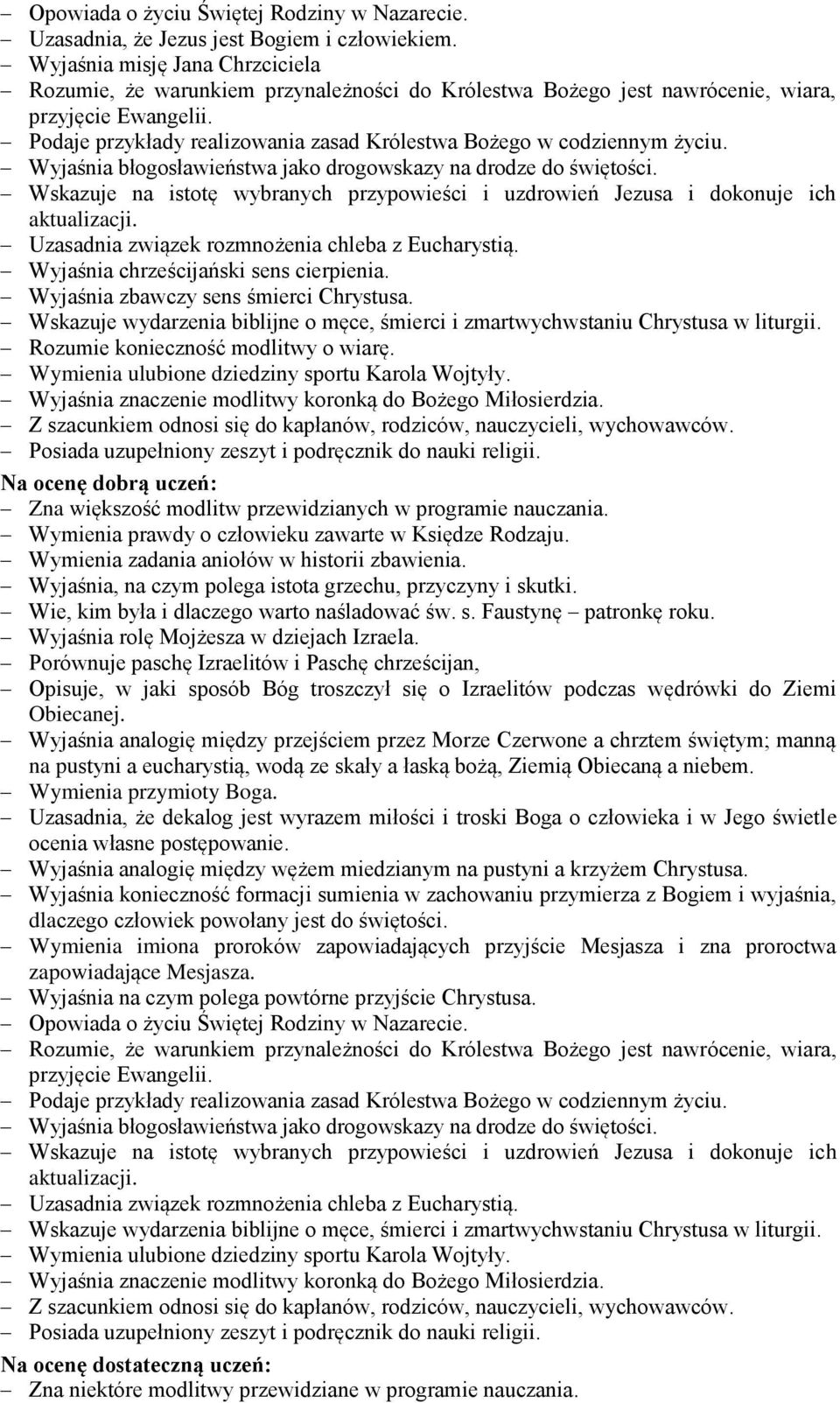 Podaje przykłady realizowania zasad Królestwa Bożego w codziennym życiu. Wyjaśnia błogosławieństwa jako drogowskazy na drodze do świętości.