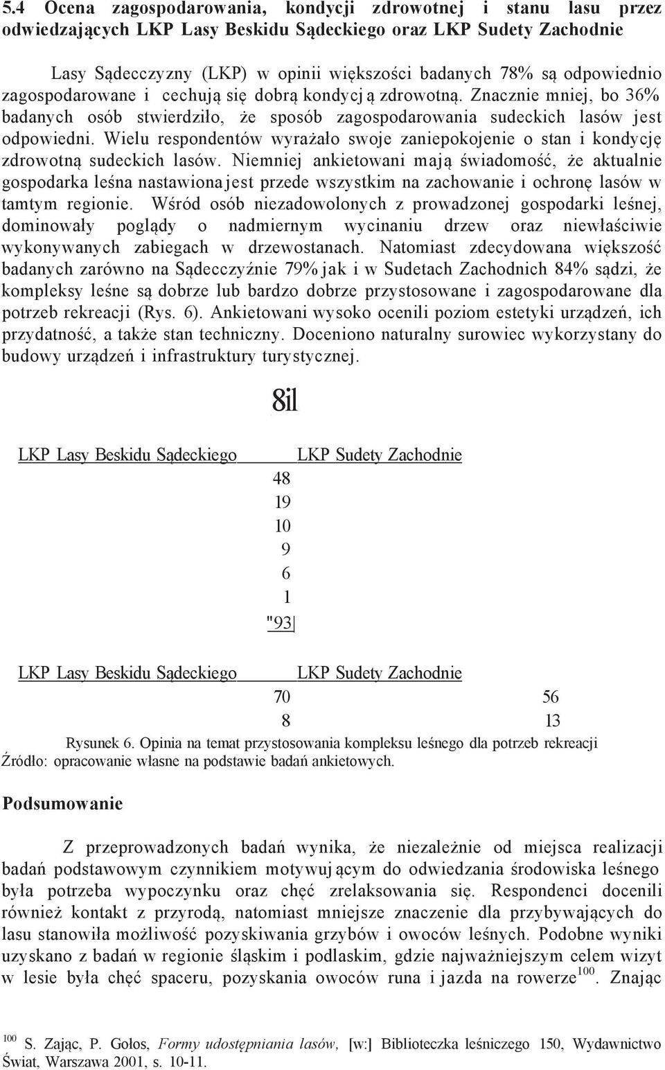 Wielu respondentów wyrażało swoje zaniepokojenie o stan i kondycję zdrowotną sudeckich lasów.