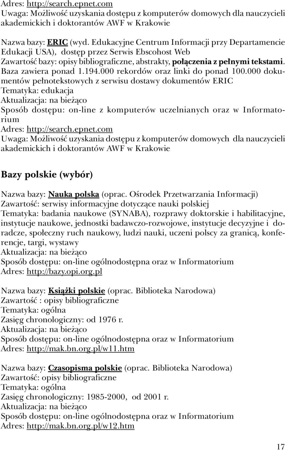 194.000 rekordów oraz linki do ponad 100.