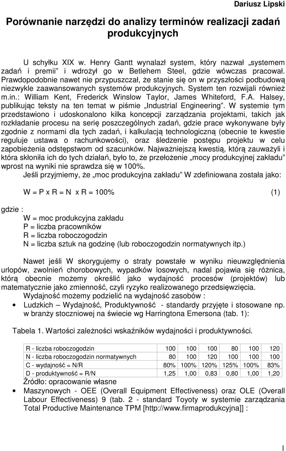 Prawdopodobnie nawet nie przypuszczał, że stanie się on w przyszłości podbudową niezwykle zaawansowanych systemów produkcyjnych. System ten rozwijali również m.in.