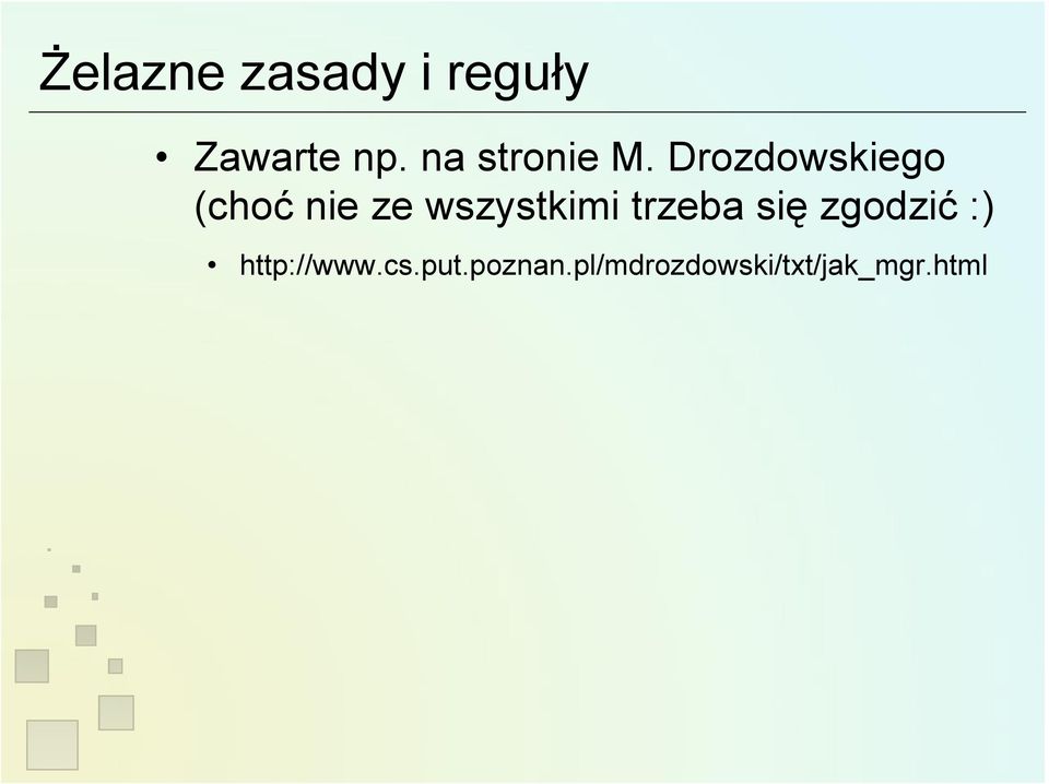 Drozdowskiego (choć nie ze wszystkimi