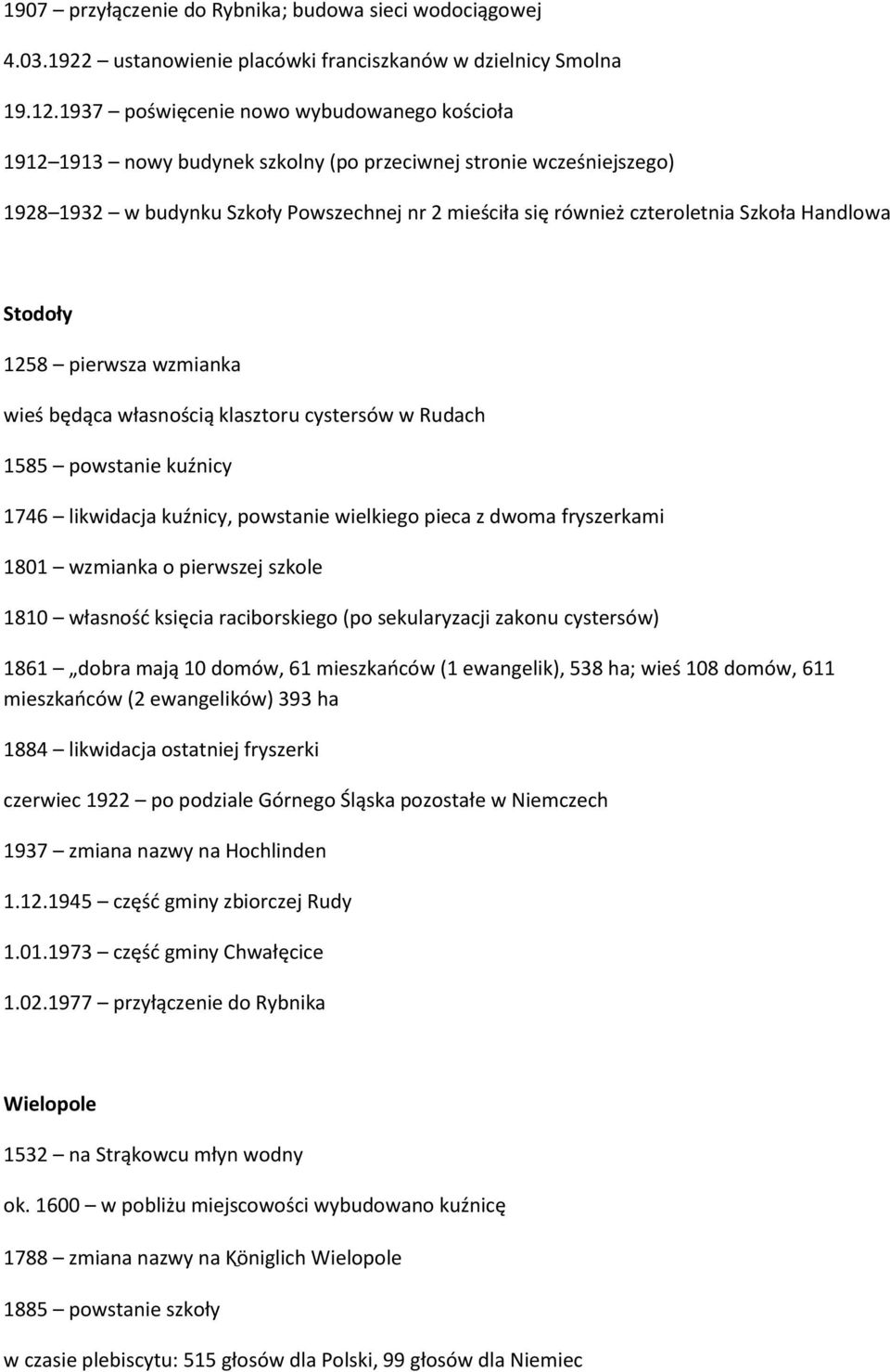 Handlowa Stodoły 1258 pierwsza wzmianka wieś będąca własnością klasztoru cystersów w Rudach 1585 powstanie kuźnicy 1746 likwidacja kuźnicy, powstanie wielkiego pieca z dwoma fryszerkami 1801 wzmianka