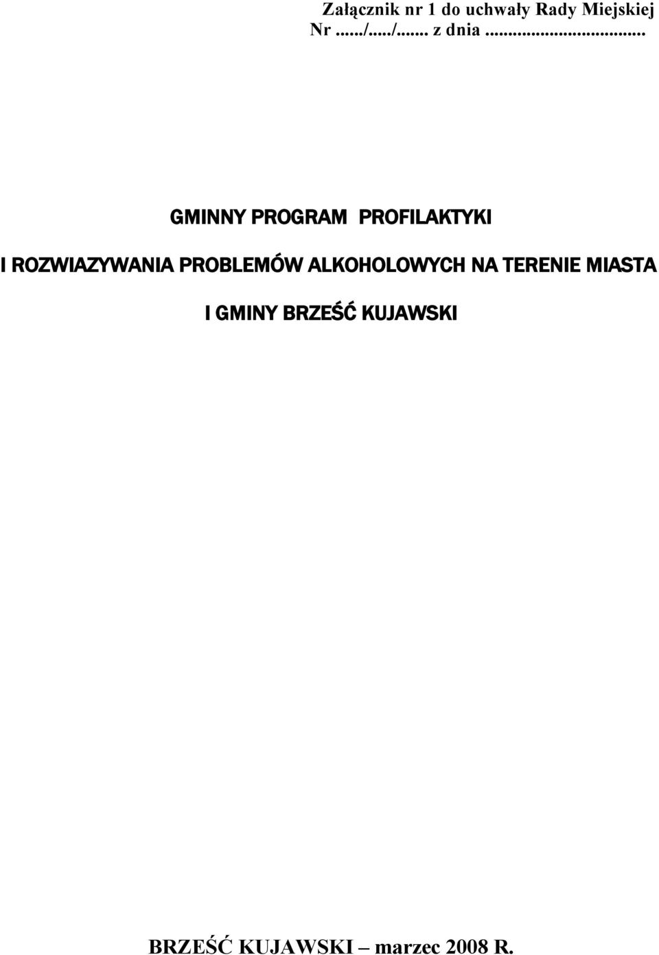 .. GMINNY PROGRAM PROFILAKTYKI I ROZWIAZYWANIA