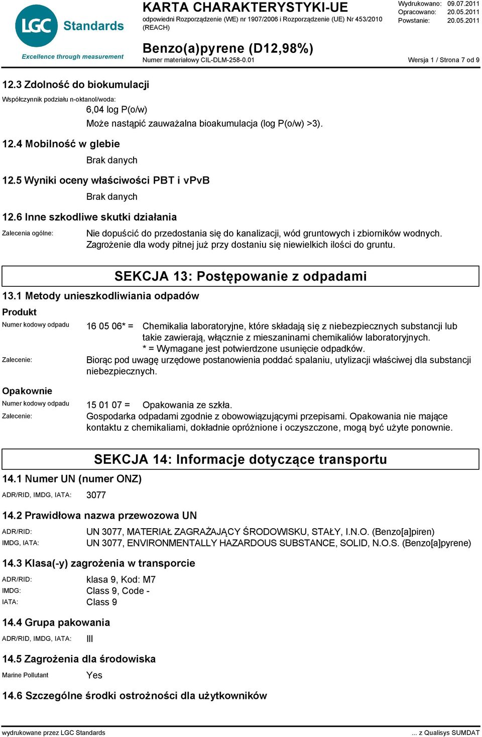 Zagrożenie dla wody pitnej już przy dostaniu się niewielkich ilości do gruntu. 13.