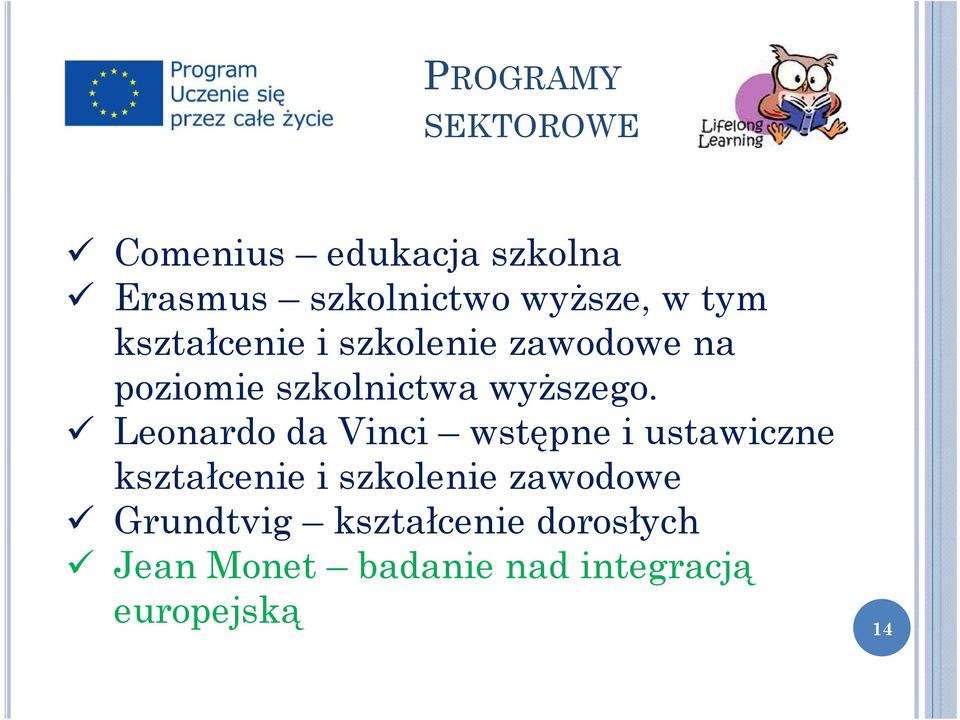 Leonardo da Vinci wstępne i ustawiczne kształcenie i szkolenie zawodowe