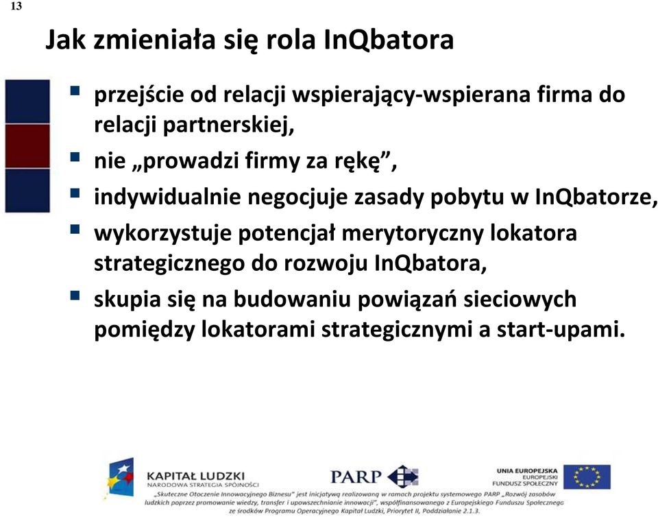 InQbatorze, wykorzystuje potencjał merytoryczny lokatora strategicznego do rozwoju