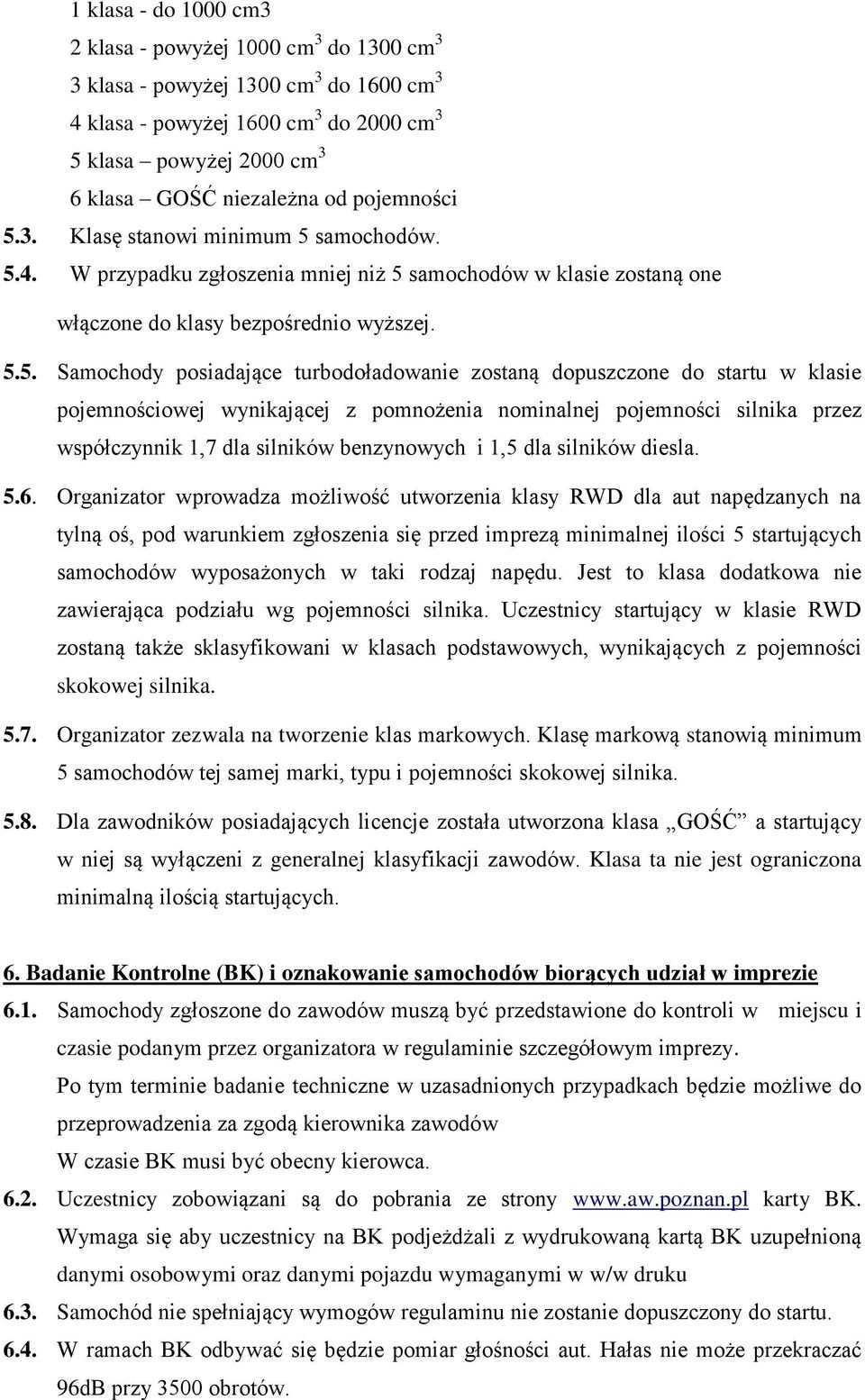 3. Klasę stanowi minimum 5 