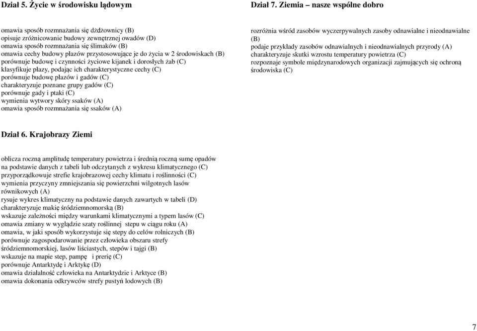 przystosowujące je do życia w 2 środowiskach (B) porównuje budowę i czynności życiowe kijanek i dorosłych żab klasyfikuje płazy, podając ich charakterystyczne cechy porównuje budowę płazów i gadów