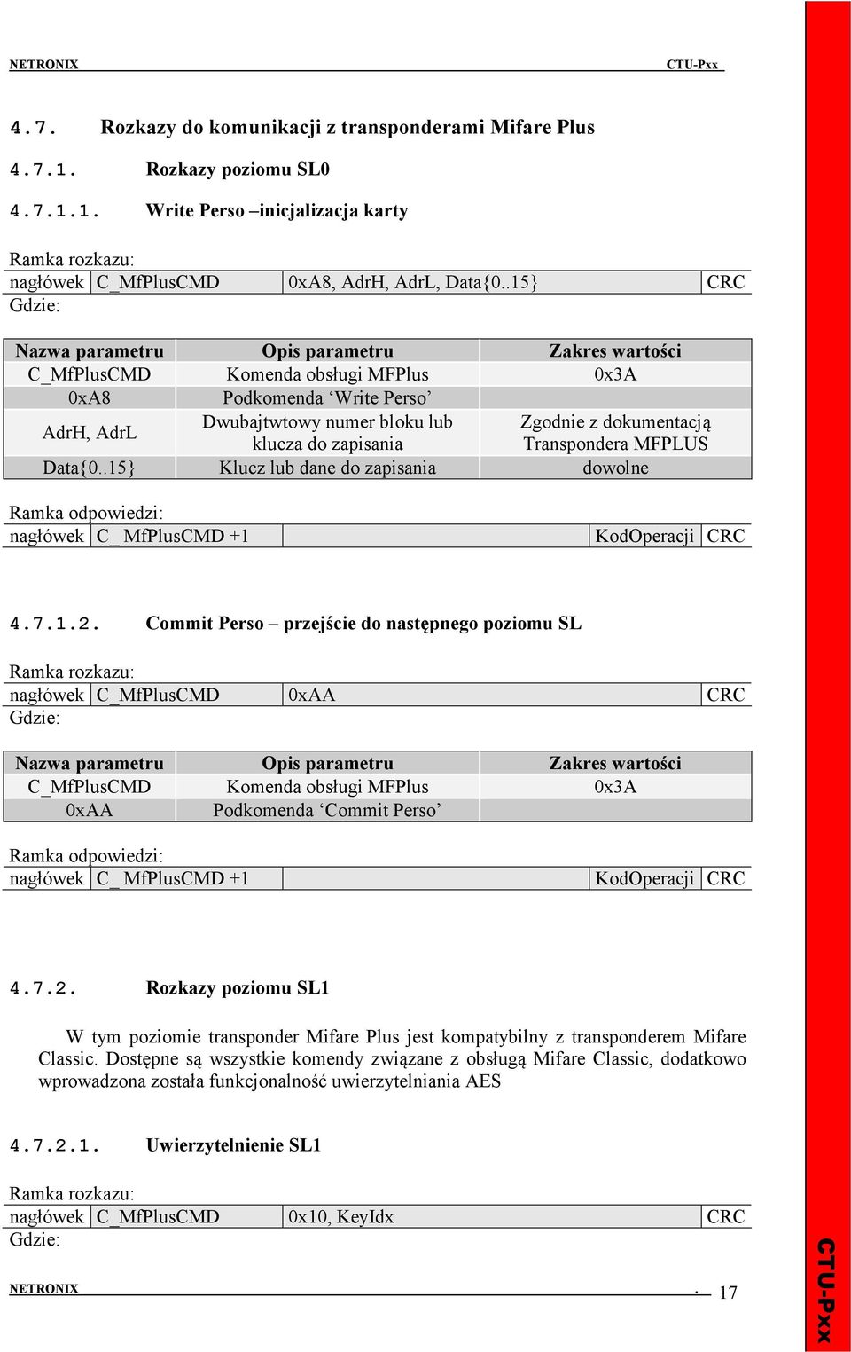 .15} Klucz lub dane do zapisania dowolne nagłówek C_ MfPlusCMD +1 4.7.1.2.