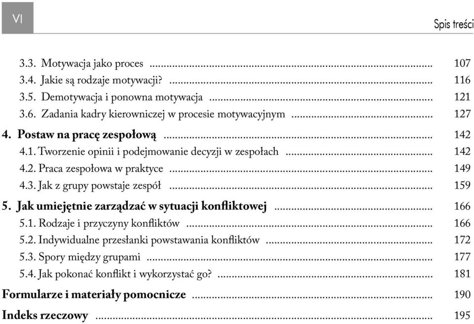 Jak z grupy powstaje zespół... 159 5. Jak umiejętnie zarządzać w sytuacji konfliktowej... 166 5.1. Rodzaje i przyczyny konfliktów... 166 5.2.