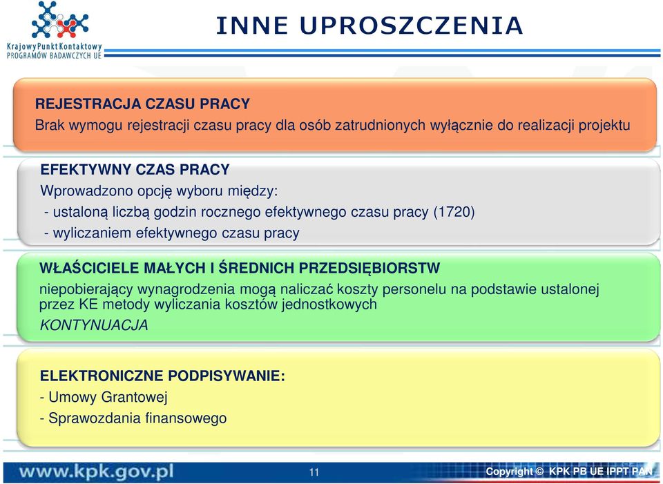 WŁAŚCICIELE MAŁYCH I ŚREDNICH PRZEDSIĘBIORSTW niepobierający wynagrodzenia mogą naliczać koszty personelu na podstawie ustalonej przez KE