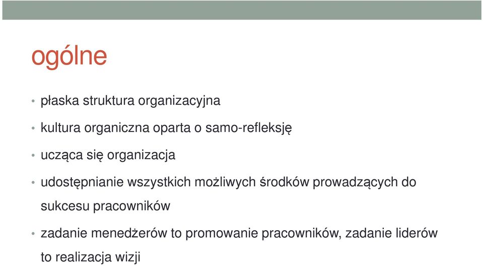 możliwychśrodków prowadzących do sukcesu pracowników zadanie