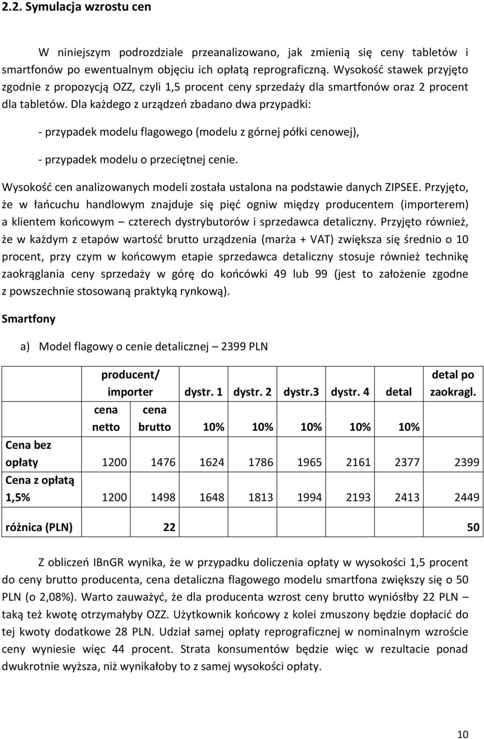 Dla każdego z urządzeń zbadano dwa przypadki: - przypadek modelu flagowego (modelu z górnej półki cenowej), - przypadek modelu o przeciętnej cenie.