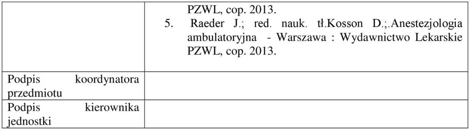 Anestezjologia ambulatoryjna - Warszawa :