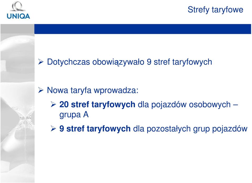 stref taryfowych dla pojazdów osobowych grupa