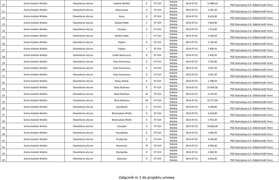 Oświetlenie uliczne Huta Drewniana 0 9-4 Gmina Oświetlenie uliczne Huta Drewniana 9-4 Gmina Oświetlenie uliczne Huta Drewniana 0 9-4 Gmina Oświetlenie uliczne Nowy Widok 0 9-4 Gmina Oświetlenie