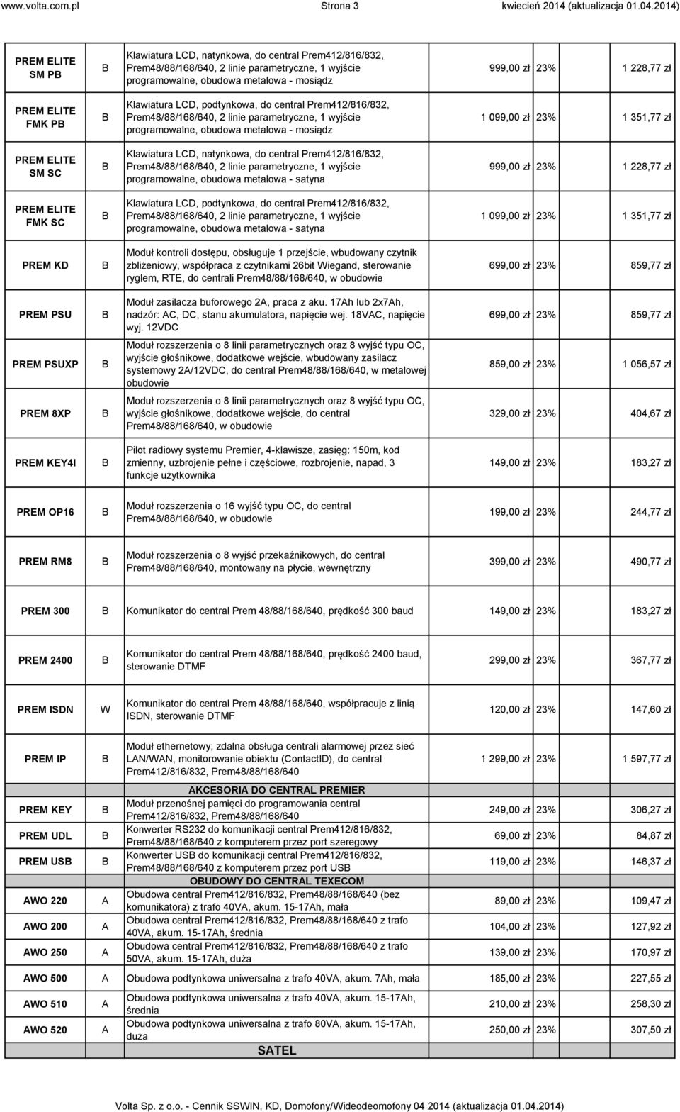 programowalne, obudowa metalowa - mosiądz 1 099,00 zł 23% 1 351,77 zł SM S Klawiatura LD, natynkowa, do central Prem412/816/832, programowalne, obudowa metalowa - satyna 999,00 zł 23% 1 228,77 zł FMK