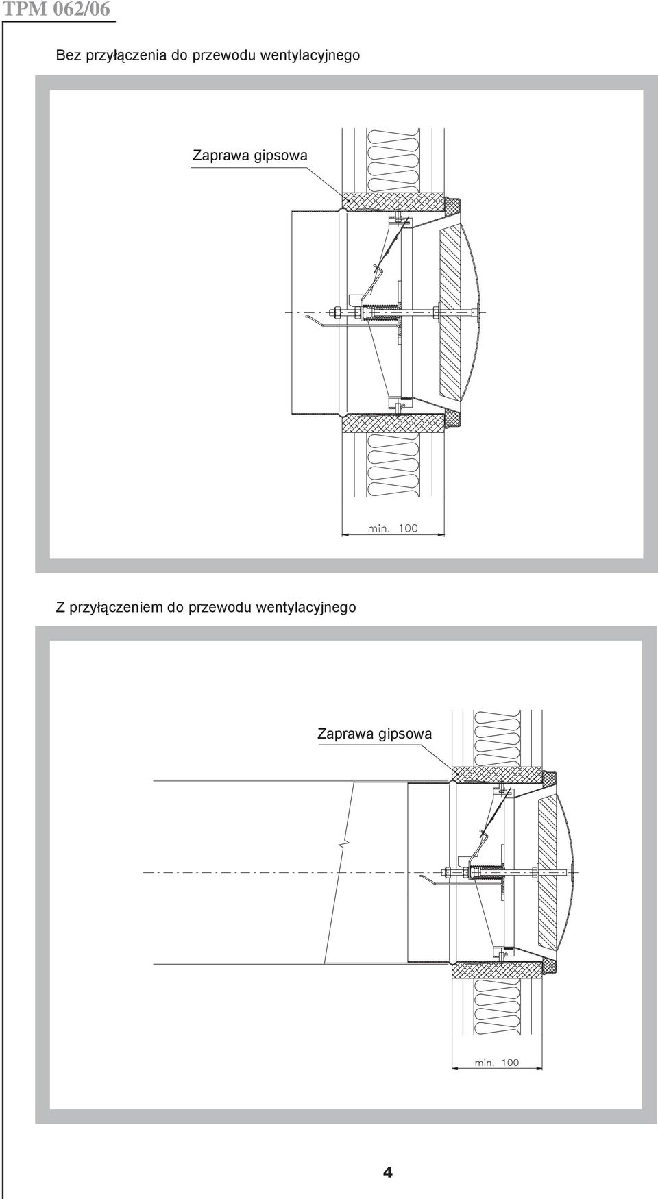 gipsowa Z przyłączeniem do