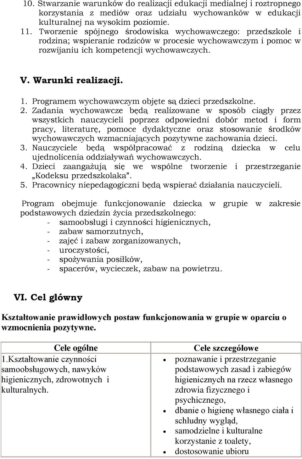 Programem wychowawczym objęte są dzieci przedszkolne. 2.