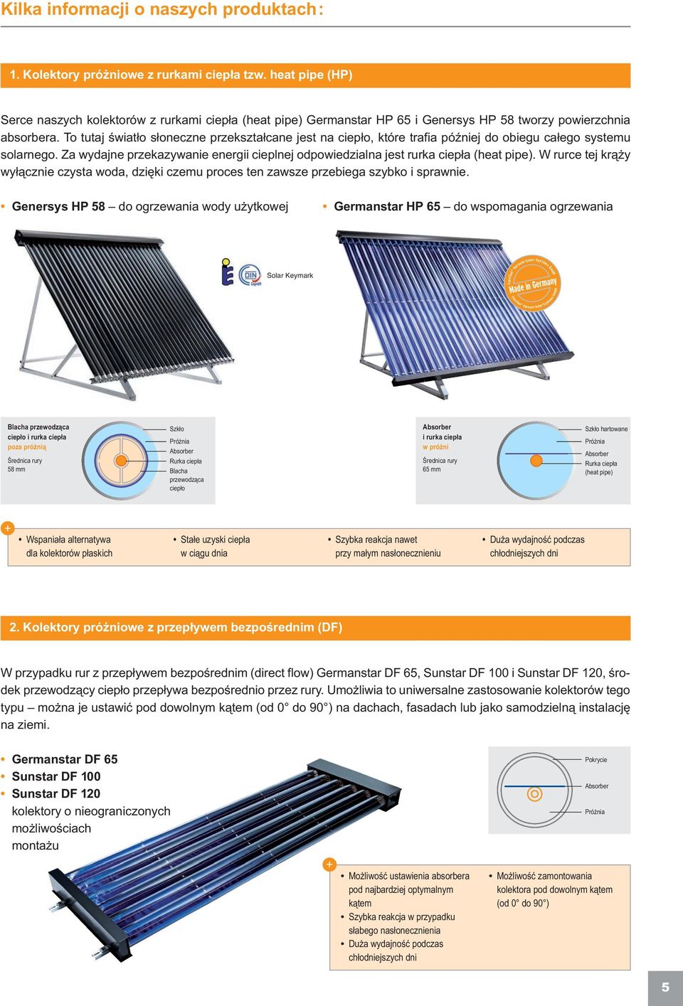 To tutaj światło słoneczne przekształcane jest na ciepło, które trafia później do obiegu całego systemu solarnego.