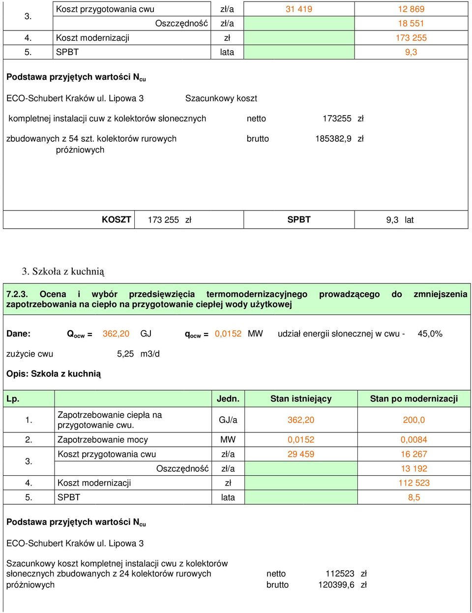 kolektorów rurowych brutto 185382,