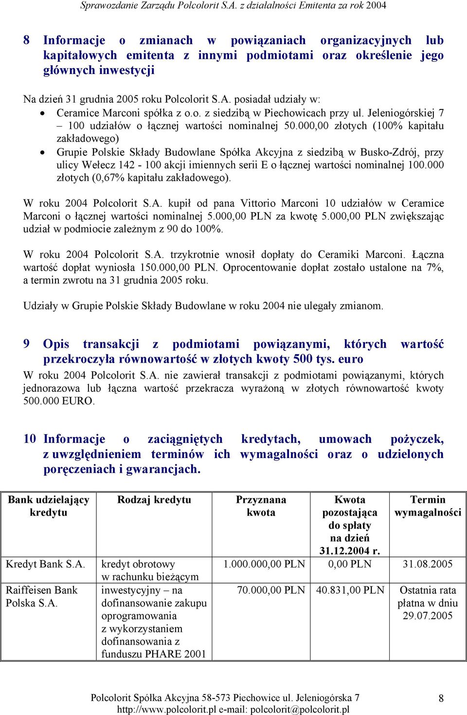 000,00 złotych (100% kapitału zakładowego) Grupie Polskie Składy Budowlane Spółka Akcyjna z siedzibą w Busko-Zdrój, przy ulicy Wełecz 142-100 akcji imiennych serii E o łącznej wartości nominalnej 100.