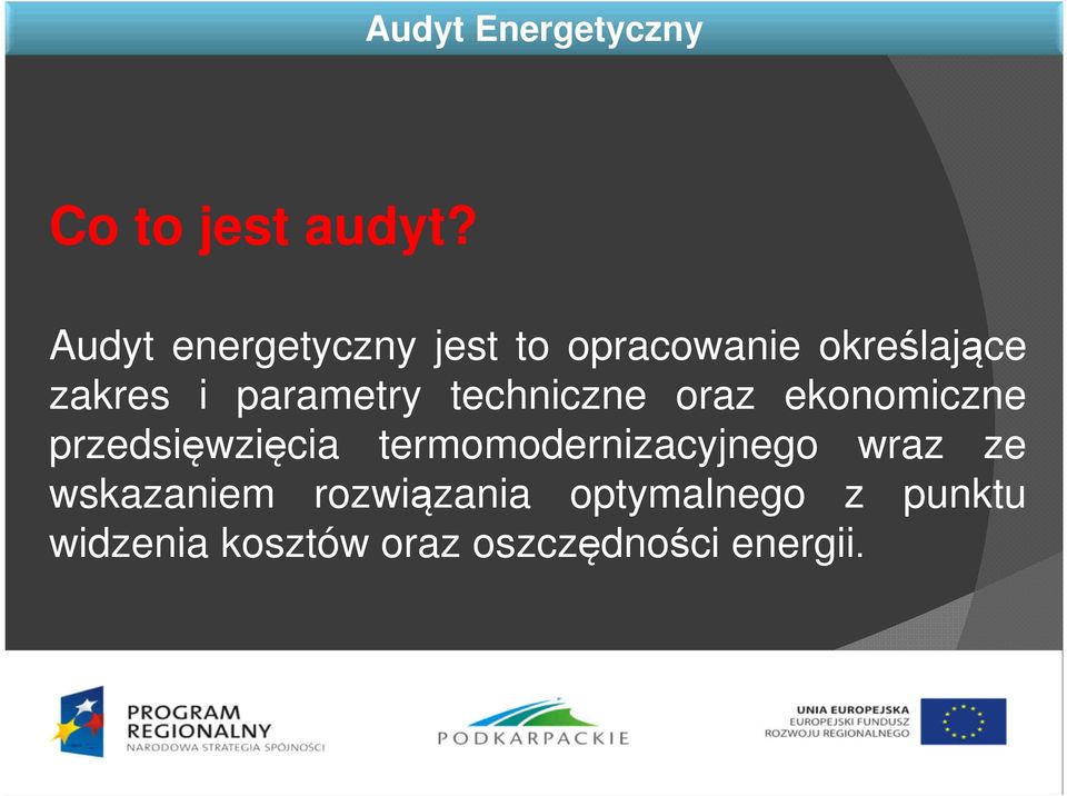 parametry techniczne oraz ekonomiczne przedsięwzięcia