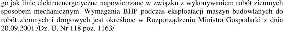 Wymagania BHP podczas eksploatacji maszyn budowlanych do robót ziemnych