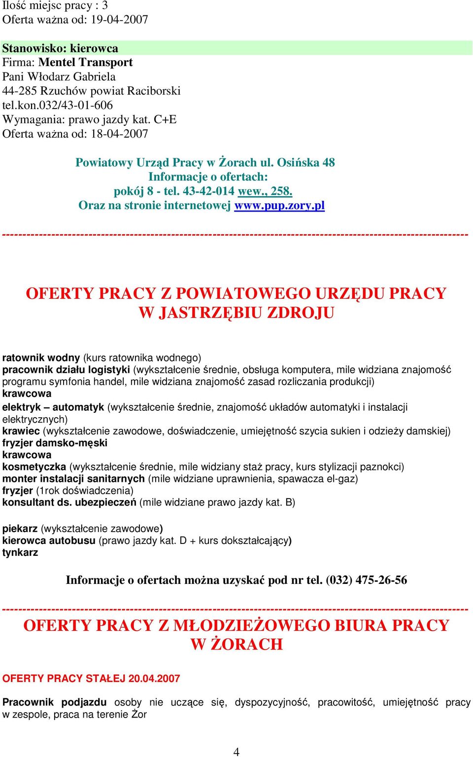 pl ----------------------------------------------------------------------------------------------------------------- OFERTY PRACY Z POWIATOWEGO URZĘDU PRACY W JASTRZĘBIU ZDROJU ratownik wodny (kurs