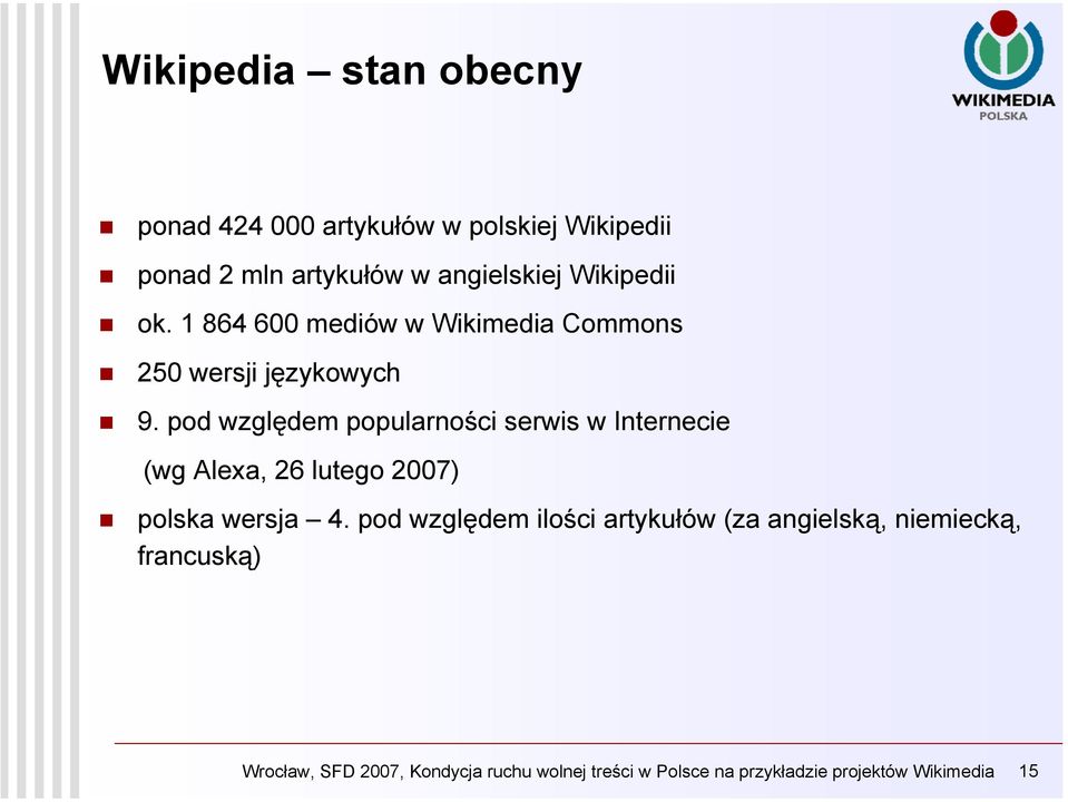 pod względem popularności serwis w Internecie (wg Alexa, 26 lutego 2007) polska wersja 4.