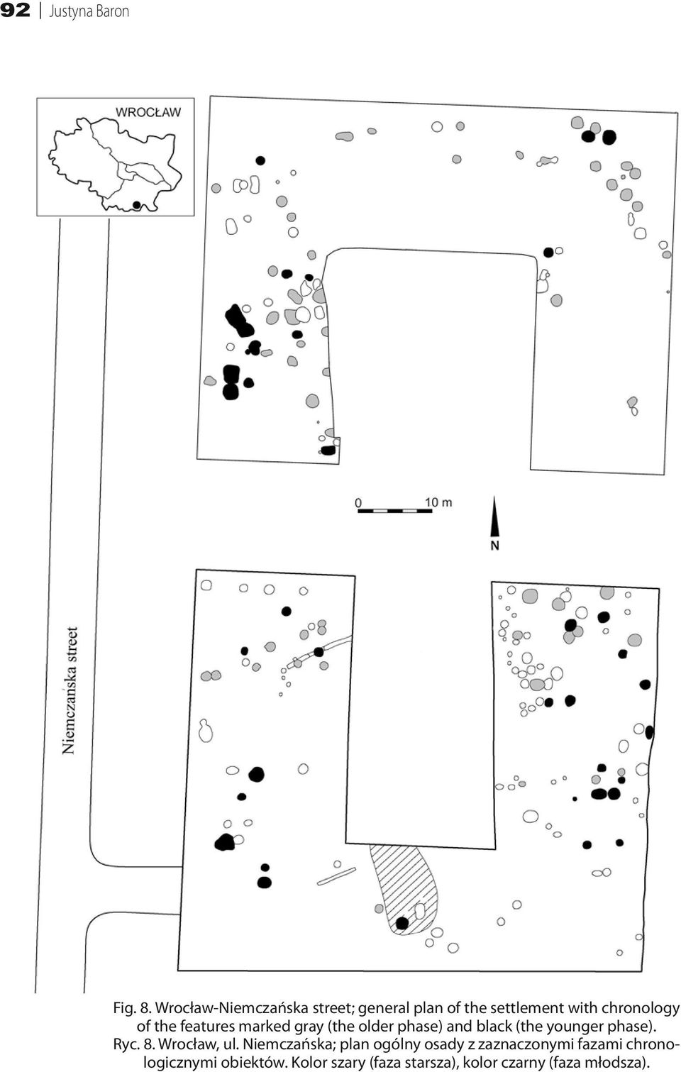 features marked gray (the older phase) and black (the younger phase). Ryc. 8.