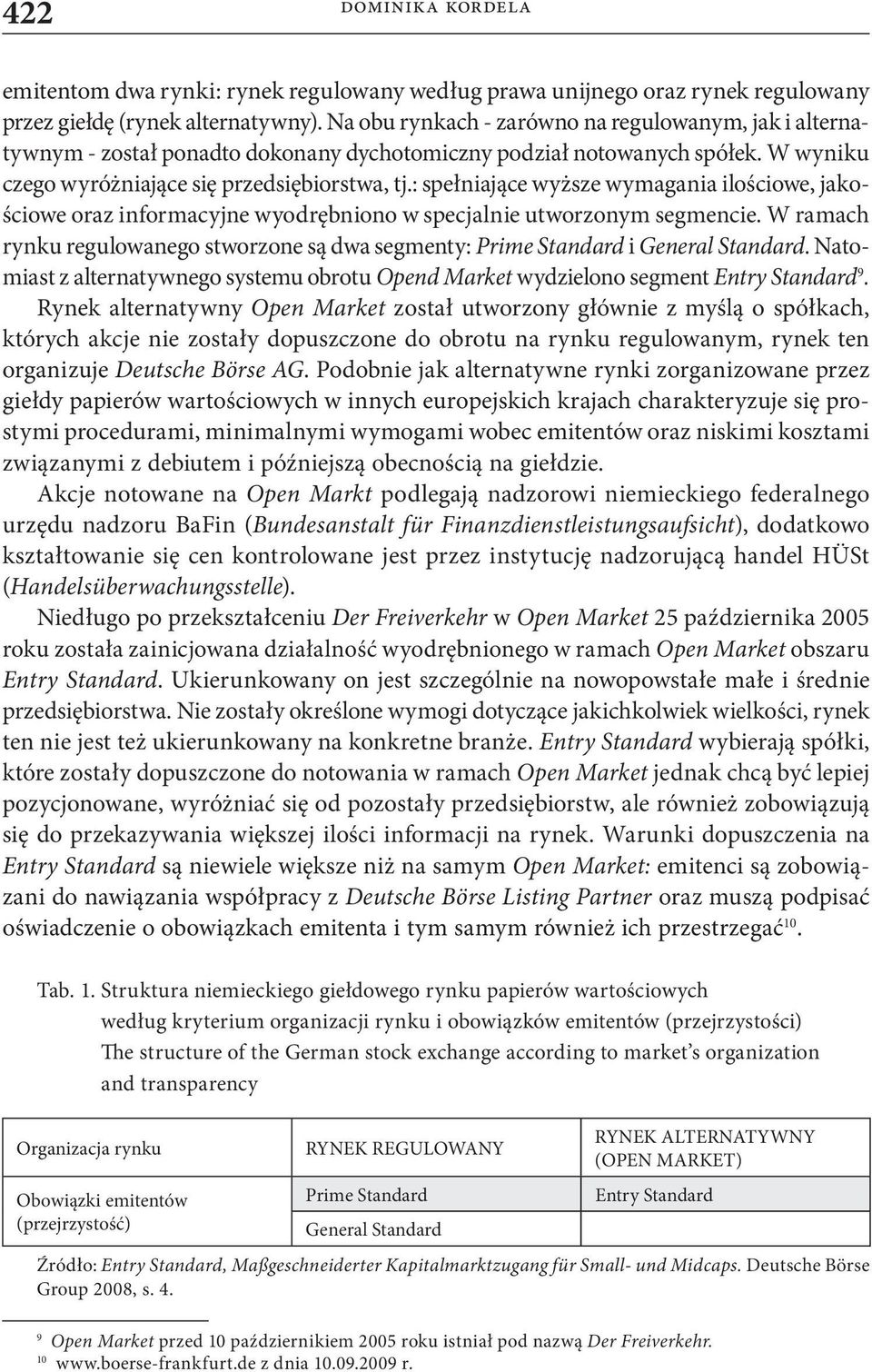 : spełniające wyższe wymagania ilościowe, jakościowe oraz informacyjne wyodrębniono w specjalnie utworzonym segmencie.