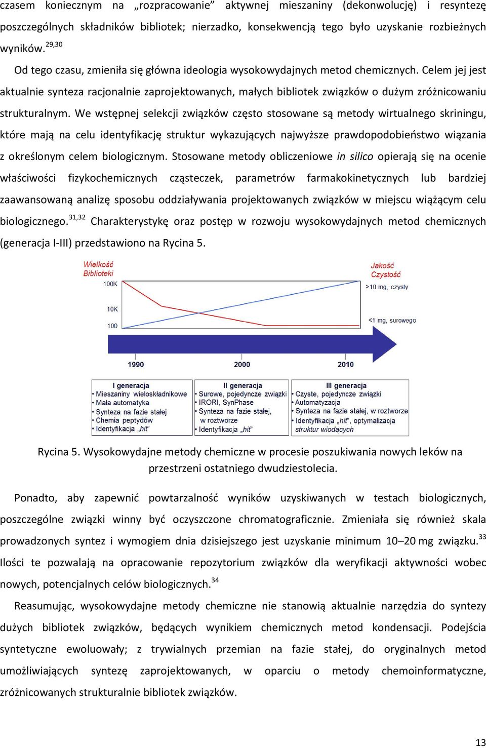 Celem jej jest aktualnie synteza racjonalnie zaprojektowanych, małych bibliotek związków o dużym zróżnicowaniu strukturalnym.