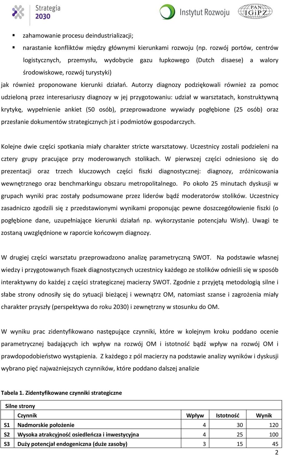 Autorzy diagnozy podziękowali również za pomoc udzieloną przez interesariuszy diagnozy w jej przygotowaniu: udział w warsztatach, konstruktywną krytykę, wypełnienie ankiet (50 osób), przeprowadzone