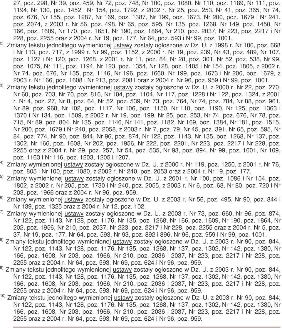 1609, Nr 170, poz. 1651, Nr 190, poz. 1864, Nr 210, poz. 2037, Nr 223, poz. 2217 i Nr 228, poz. 2255 oraz z 2004 r. Nr 19, poz. 177, Nr 64, poz. 593 i Nr 99, poz. 1001.