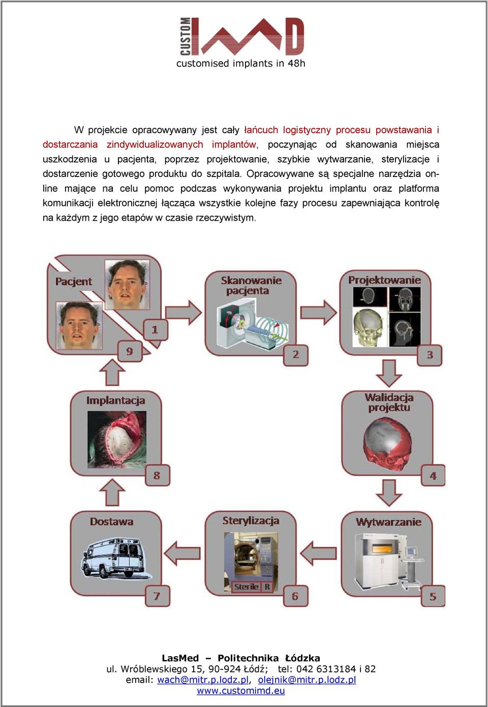 produktu do szpitala.