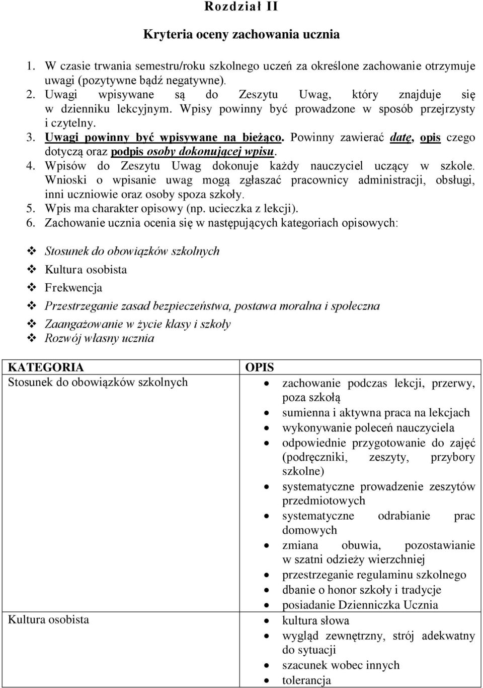 Powinny zawierać datę, opis czego dotyczą oraz podpis osoby dokonującej wpisu. 4. Wpisów do Zeszytu Uwag dokonuje każdy nauczyciel uczący w szkole.