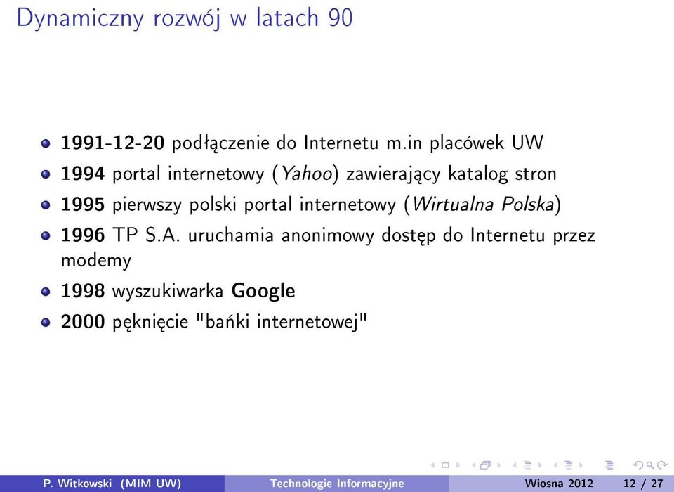 portal internetowy (Wirtualna Polska) 1996 TP S.A.