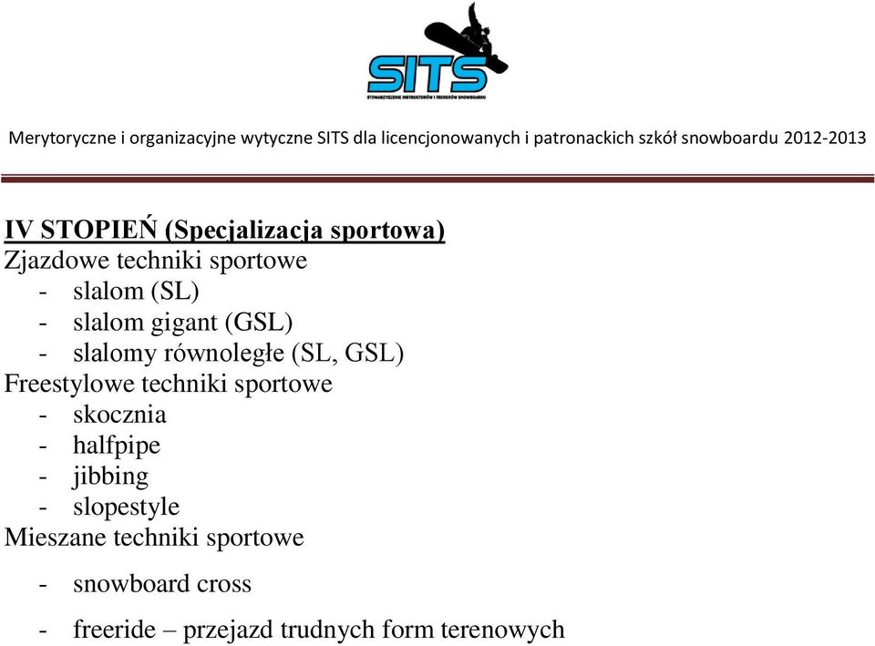 techniki sportowe - skocznia - halfpipe - jibbing - slopestyle Mieszane