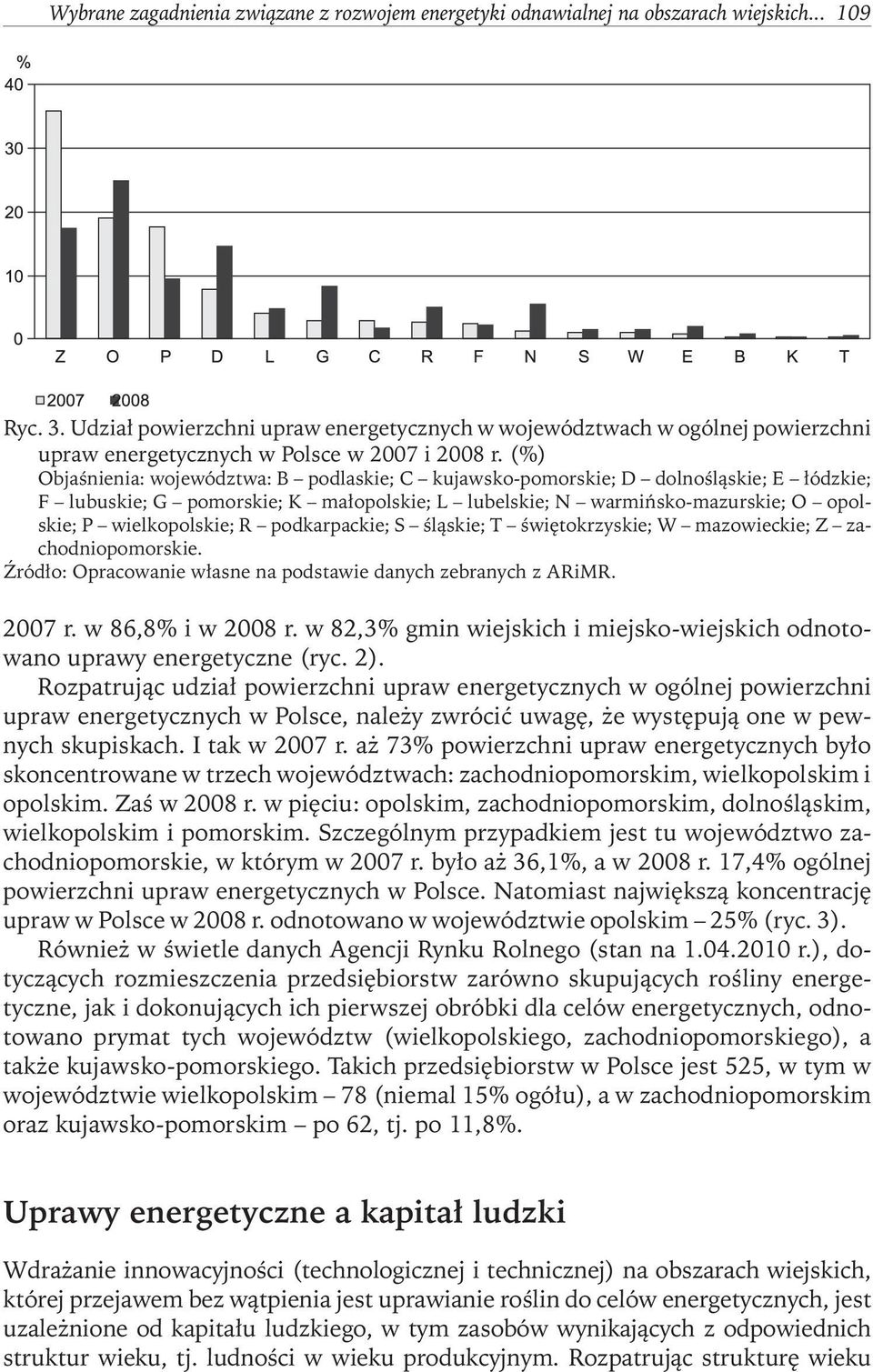 (%) Objaśnienia: województwa: B podlaskie; C kujawsko-pomorskie; D dolnośląskie; E łódzkie; F lubuskie; G pomorskie; K małopolskie; L lubelskie; N warmińsko-mazurskie; O opolskie; P wielkopolskie; R