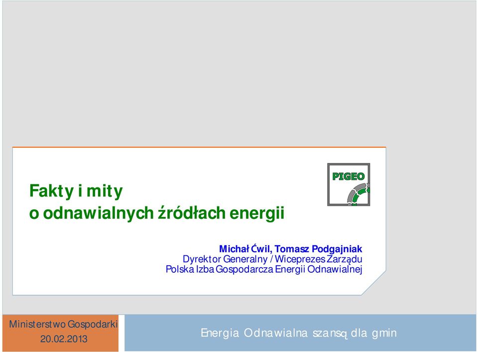 Podgajniak Dyrektor Generalny / Wiceprezes Zarzdu Polska Izba Gospodarcza