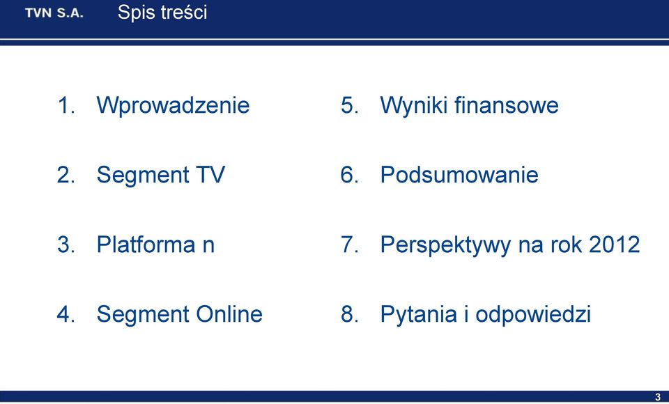 Podsumowanie 3. Platforma n 7.