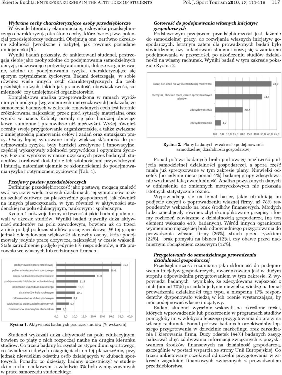 tzw. potencjał przedsiębiorczy jednostki. Obejmują one zarówno określone zdolności (wrodzone i nabyte), jak również posiadane umiejętności [5].